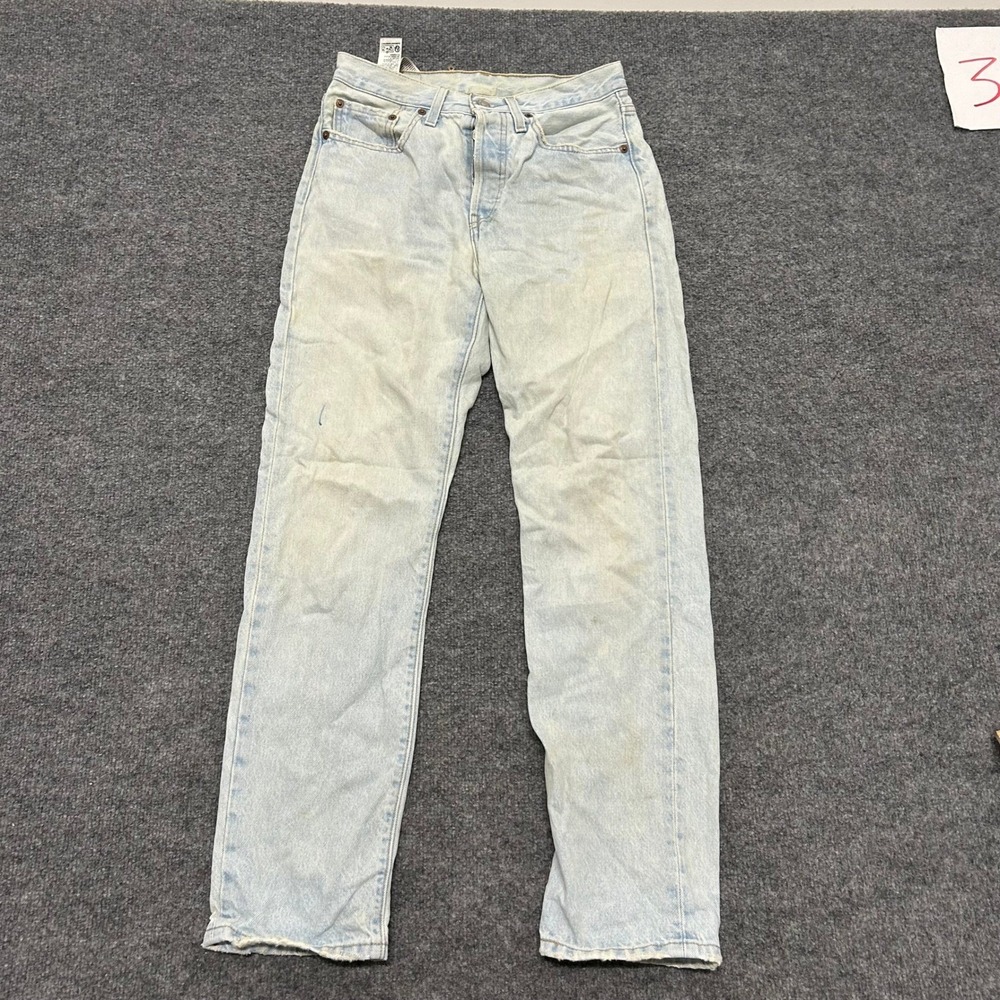 Levi's Jeans Womens Size 26 Light Wash 501 Straight Leg Button Fly Denim 80641